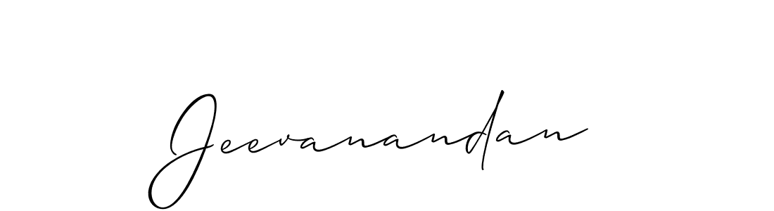 How to make Jeevanandan signature? Allison_Script is a professional autograph style. Create handwritten signature for Jeevanandan name. Jeevanandan signature style 2 images and pictures png