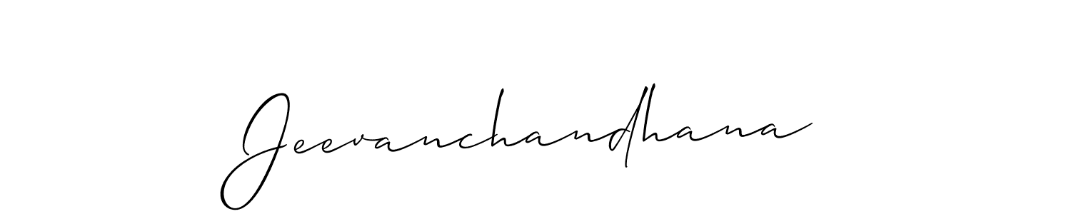 The best way (Allison_Script) to make a short signature is to pick only two or three words in your name. The name Jeevanchandhana include a total of six letters. For converting this name. Jeevanchandhana signature style 2 images and pictures png