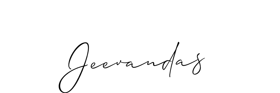 Also we have Jeevandas name is the best signature style. Create professional handwritten signature collection using Allison_Script autograph style. Jeevandas signature style 2 images and pictures png