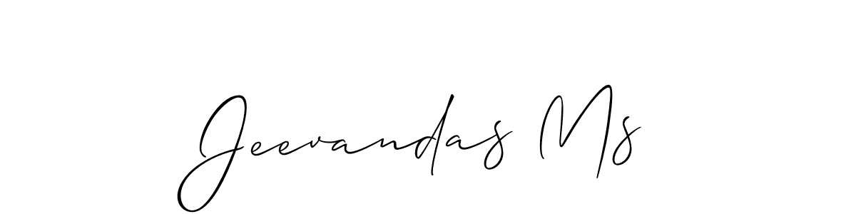 It looks lik you need a new signature style for name Jeevandas Ms. Design unique handwritten (Allison_Script) signature with our free signature maker in just a few clicks. Jeevandas Ms signature style 2 images and pictures png