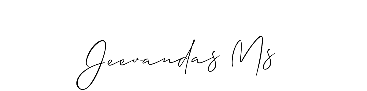 How to make Jeevandas Ms signature? Allison_Script is a professional autograph style. Create handwritten signature for Jeevandas Ms name. Jeevandas Ms signature style 2 images and pictures png