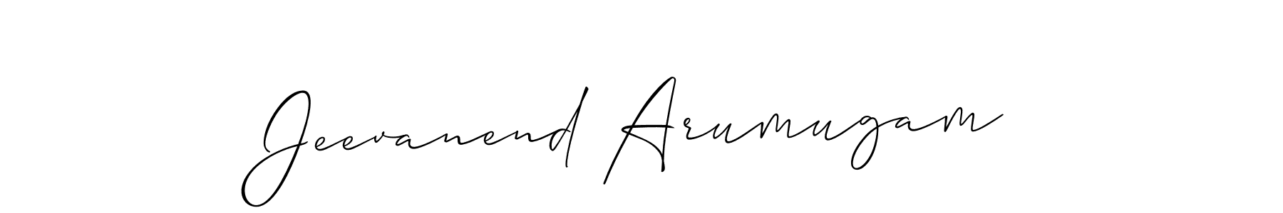 How to make Jeevanend Arumugam signature? Allison_Script is a professional autograph style. Create handwritten signature for Jeevanend Arumugam name. Jeevanend Arumugam signature style 2 images and pictures png