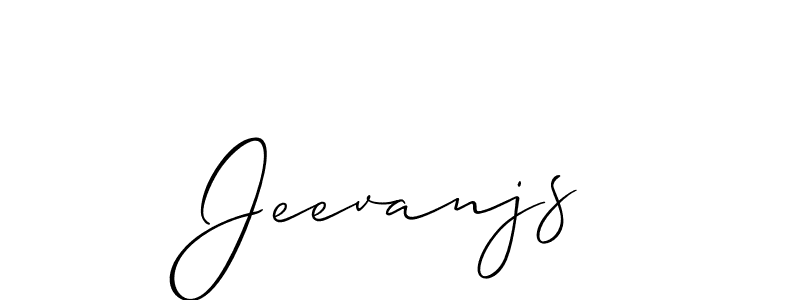 How to make Jeevanjs name signature. Use Allison_Script style for creating short signs online. This is the latest handwritten sign. Jeevanjs signature style 2 images and pictures png