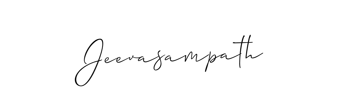 Make a beautiful signature design for name Jeevasampath. With this signature (Allison_Script) style, you can create a handwritten signature for free. Jeevasampath signature style 2 images and pictures png