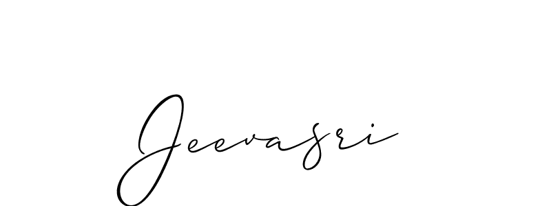 Make a beautiful signature design for name Jeevasri. With this signature (Allison_Script) style, you can create a handwritten signature for free. Jeevasri signature style 2 images and pictures png