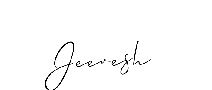 Use a signature maker to create a handwritten signature online. With this signature software, you can design (Allison_Script) your own signature for name Jeevesh. Jeevesh signature style 2 images and pictures png