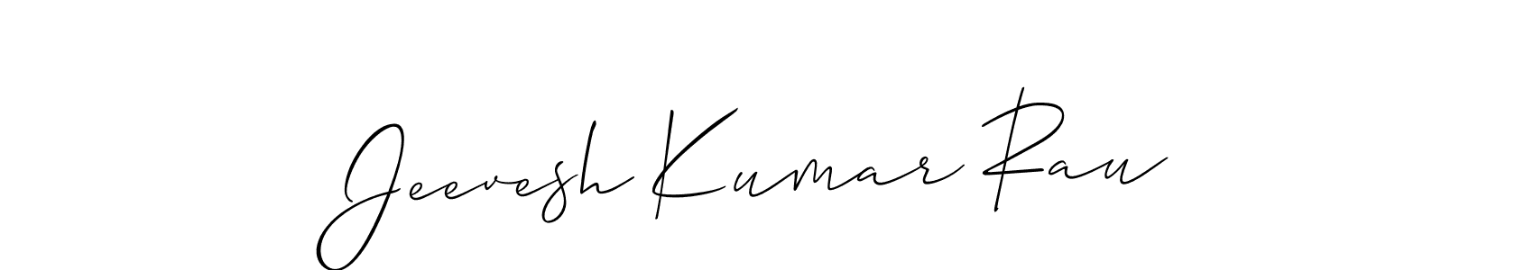 Create a beautiful signature design for name Jeevesh Kumar Rau. With this signature (Allison_Script) fonts, you can make a handwritten signature for free. Jeevesh Kumar Rau signature style 2 images and pictures png