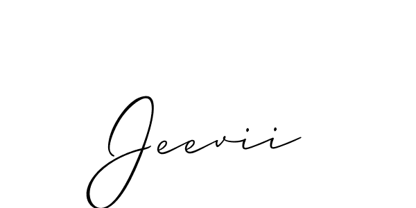 Allison_Script is a professional signature style that is perfect for those who want to add a touch of class to their signature. It is also a great choice for those who want to make their signature more unique. Get Jeevii name to fancy signature for free. Jeevii signature style 2 images and pictures png