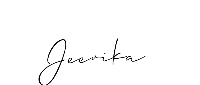 How to make Jeevika signature? Allison_Script is a professional autograph style. Create handwritten signature for Jeevika name. Jeevika signature style 2 images and pictures png
