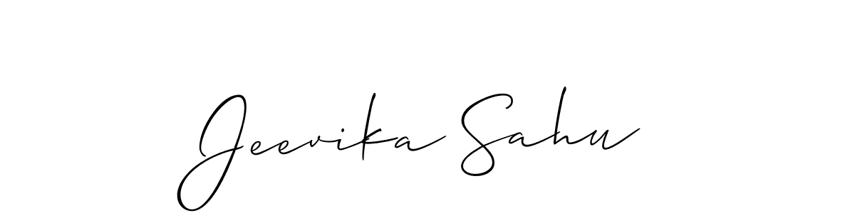 How to make Jeevika Sahu signature? Allison_Script is a professional autograph style. Create handwritten signature for Jeevika Sahu name. Jeevika Sahu signature style 2 images and pictures png