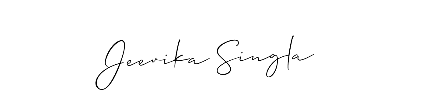 Similarly Allison_Script is the best handwritten signature design. Signature creator online .You can use it as an online autograph creator for name Jeevika Singla. Jeevika Singla signature style 2 images and pictures png