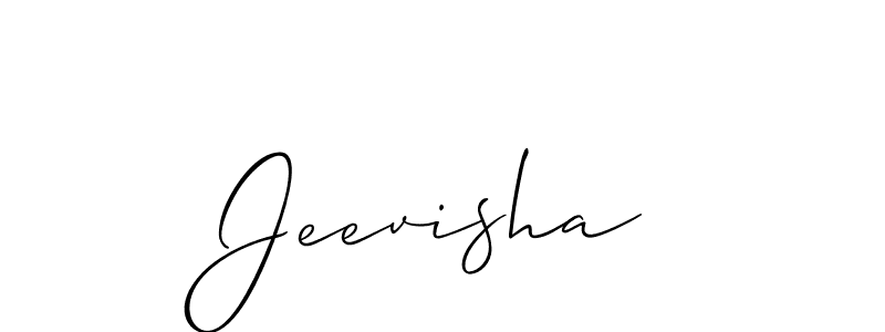 How to make Jeevisha name signature. Use Allison_Script style for creating short signs online. This is the latest handwritten sign. Jeevisha signature style 2 images and pictures png