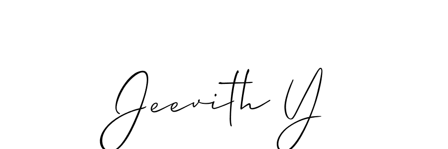 This is the best signature style for the Jeevith Y name. Also you like these signature font (Allison_Script). Mix name signature. Jeevith Y signature style 2 images and pictures png