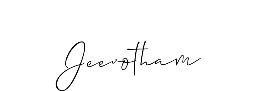 Use a signature maker to create a handwritten signature online. With this signature software, you can design (Allison_Script) your own signature for name Jeevotham. Jeevotham signature style 2 images and pictures png