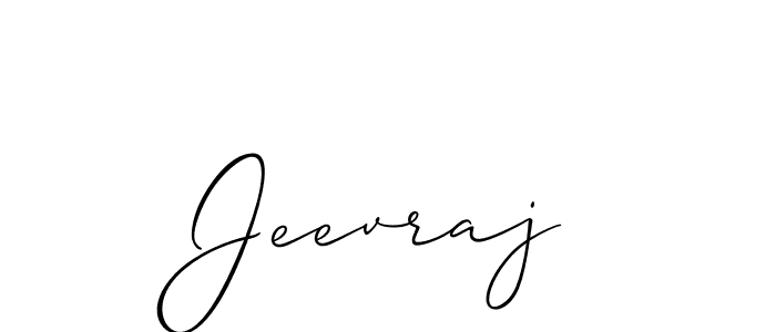 How to make Jeevraj name signature. Use Allison_Script style for creating short signs online. This is the latest handwritten sign. Jeevraj signature style 2 images and pictures png
