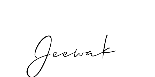 Allison_Script is a professional signature style that is perfect for those who want to add a touch of class to their signature. It is also a great choice for those who want to make their signature more unique. Get Jeewak name to fancy signature for free. Jeewak signature style 2 images and pictures png