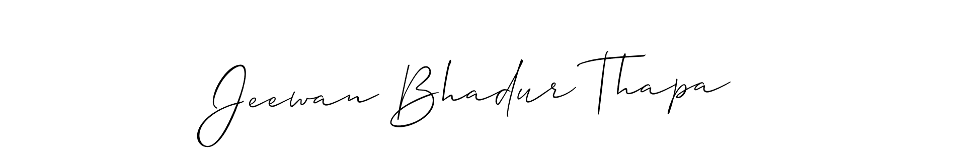 Similarly Allison_Script is the best handwritten signature design. Signature creator online .You can use it as an online autograph creator for name Jeewan Bhadur Thapa. Jeewan Bhadur Thapa signature style 2 images and pictures png