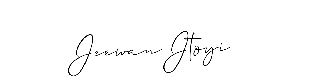 Allison_Script is a professional signature style that is perfect for those who want to add a touch of class to their signature. It is also a great choice for those who want to make their signature more unique. Get Jeewan Jtoyi name to fancy signature for free. Jeewan Jtoyi signature style 2 images and pictures png