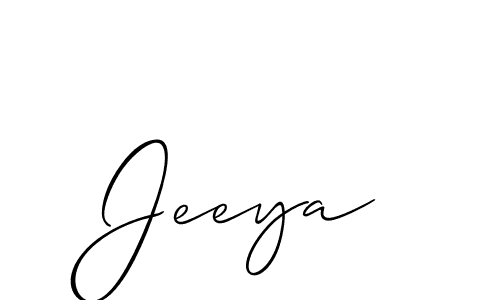Also we have Jeeya name is the best signature style. Create professional handwritten signature collection using Allison_Script autograph style. Jeeya signature style 2 images and pictures png