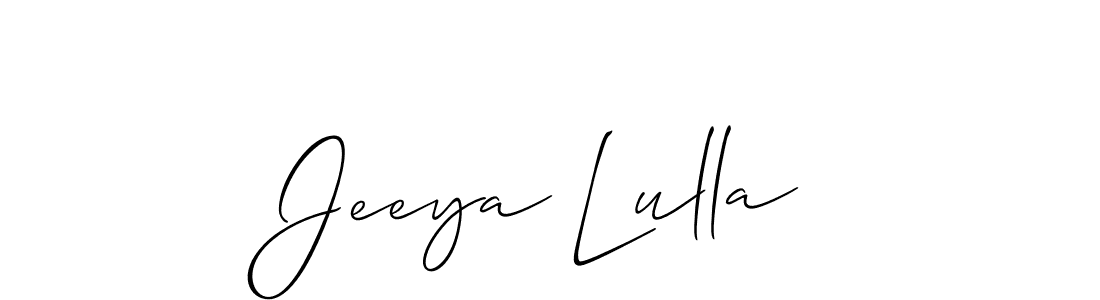 Once you've used our free online signature maker to create your best signature Allison_Script style, it's time to enjoy all of the benefits that Jeeya Lulla name signing documents. Jeeya Lulla signature style 2 images and pictures png