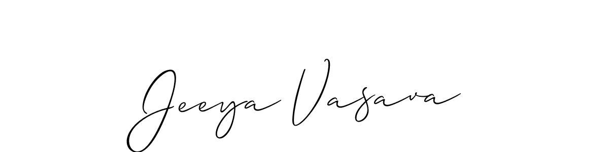 Use a signature maker to create a handwritten signature online. With this signature software, you can design (Allison_Script) your own signature for name Jeeya Vasava. Jeeya Vasava signature style 2 images and pictures png