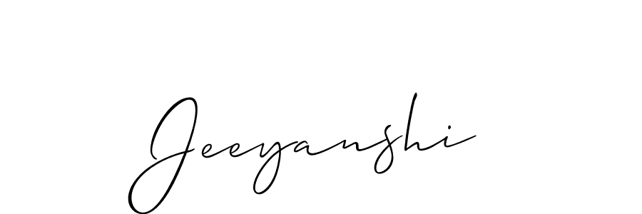 The best way (Allison_Script) to make a short signature is to pick only two or three words in your name. The name Jeeyanshi include a total of six letters. For converting this name. Jeeyanshi signature style 2 images and pictures png