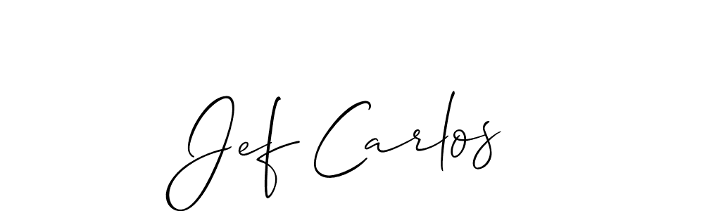 How to Draw Jef Carlos signature style? Allison_Script is a latest design signature styles for name Jef Carlos. Jef Carlos signature style 2 images and pictures png