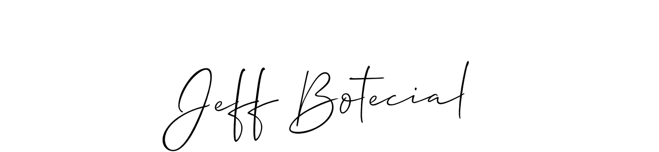 Make a beautiful signature design for name Jeff Botecial. With this signature (Allison_Script) style, you can create a handwritten signature for free. Jeff Botecial signature style 2 images and pictures png