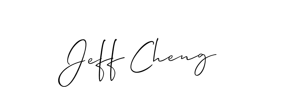 Design your own signature with our free online signature maker. With this signature software, you can create a handwritten (Allison_Script) signature for name Jeff Cheng. Jeff Cheng signature style 2 images and pictures png