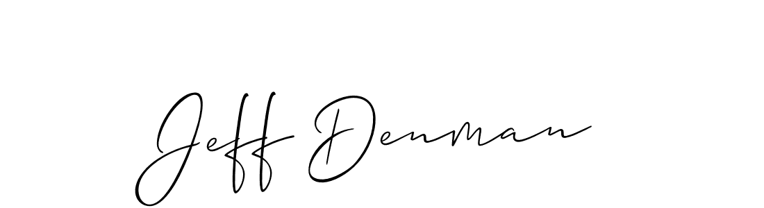 Create a beautiful signature design for name Jeff Denman. With this signature (Allison_Script) fonts, you can make a handwritten signature for free. Jeff Denman signature style 2 images and pictures png