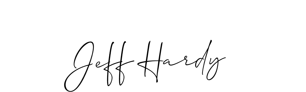Design your own signature with our free online signature maker. With this signature software, you can create a handwritten (Allison_Script) signature for name Jeff Hardy. Jeff Hardy signature style 2 images and pictures png