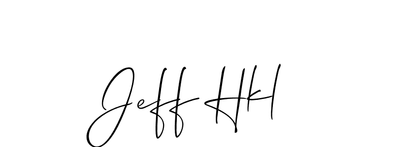 The best way (Allison_Script) to make a short signature is to pick only two or three words in your name. The name Jeff Hkl include a total of six letters. For converting this name. Jeff Hkl signature style 2 images and pictures png