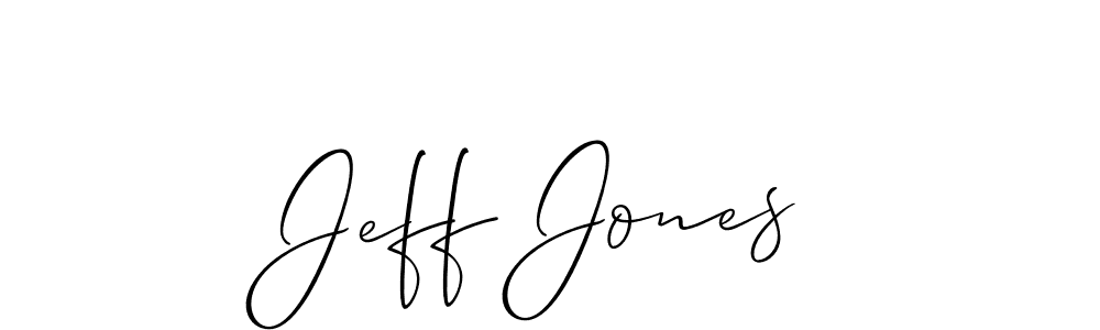 Create a beautiful signature design for name Jeff Jones. With this signature (Allison_Script) fonts, you can make a handwritten signature for free. Jeff Jones signature style 2 images and pictures png