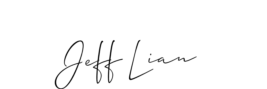 Design your own signature with our free online signature maker. With this signature software, you can create a handwritten (Allison_Script) signature for name Jeff Lian. Jeff Lian signature style 2 images and pictures png