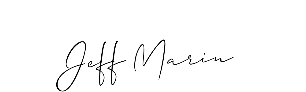 Jeff Marin stylish signature style. Best Handwritten Sign (Allison_Script) for my name. Handwritten Signature Collection Ideas for my name Jeff Marin. Jeff Marin signature style 2 images and pictures png