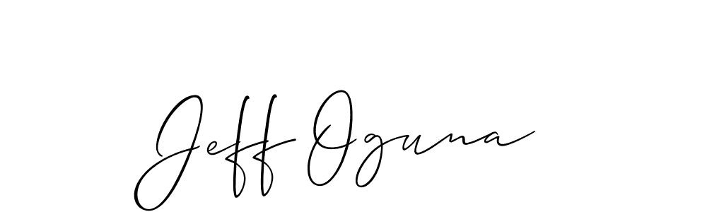 You should practise on your own different ways (Allison_Script) to write your name (Jeff Oguna) in signature. don't let someone else do it for you. Jeff Oguna signature style 2 images and pictures png