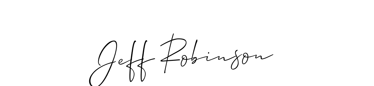 How to make Jeff Robinson signature? Allison_Script is a professional autograph style. Create handwritten signature for Jeff Robinson name. Jeff Robinson signature style 2 images and pictures png