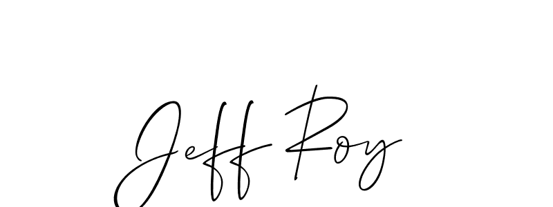 How to make Jeff Roy name signature. Use Allison_Script style for creating short signs online. This is the latest handwritten sign. Jeff Roy signature style 2 images and pictures png
