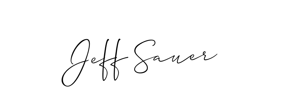 Also we have Jeff Sauer name is the best signature style. Create professional handwritten signature collection using Allison_Script autograph style. Jeff Sauer signature style 2 images and pictures png