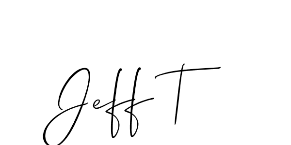 How to Draw Jeff T signature style? Allison_Script is a latest design signature styles for name Jeff T. Jeff T signature style 2 images and pictures png