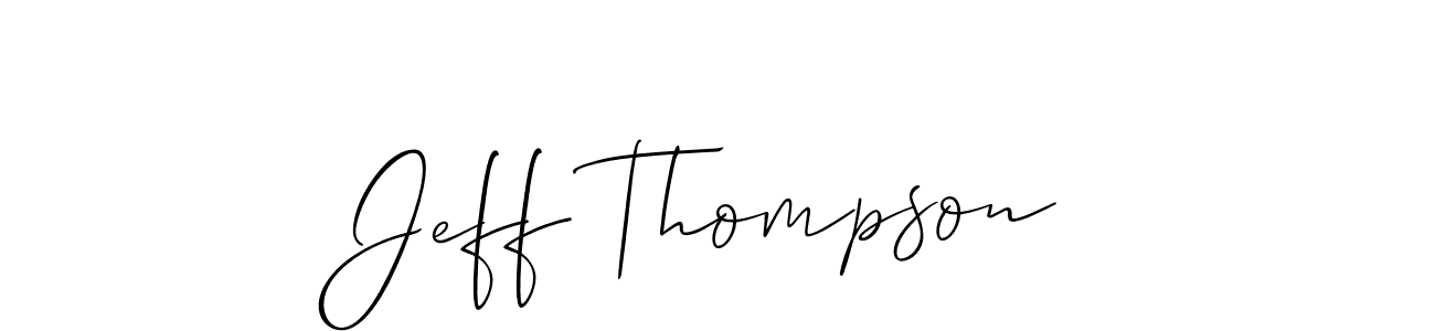 How to make Jeff Thompson name signature. Use Allison_Script style for creating short signs online. This is the latest handwritten sign. Jeff Thompson signature style 2 images and pictures png