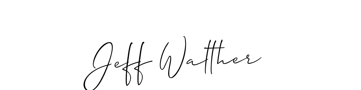 Make a beautiful signature design for name Jeff Walther. With this signature (Allison_Script) style, you can create a handwritten signature for free. Jeff Walther signature style 2 images and pictures png