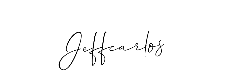 Use a signature maker to create a handwritten signature online. With this signature software, you can design (Allison_Script) your own signature for name Jeffcarlos. Jeffcarlos signature style 2 images and pictures png