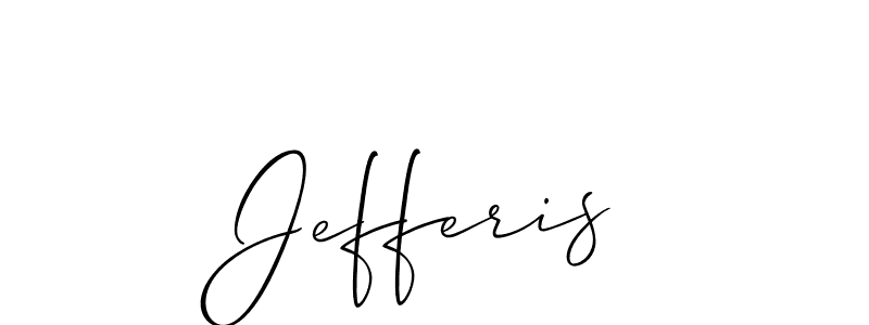 Design your own signature with our free online signature maker. With this signature software, you can create a handwritten (Allison_Script) signature for name Jefferis. Jefferis signature style 2 images and pictures png