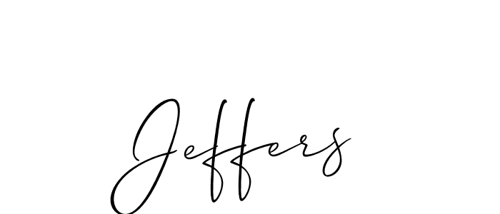 Design your own signature with our free online signature maker. With this signature software, you can create a handwritten (Allison_Script) signature for name Jeffers. Jeffers signature style 2 images and pictures png