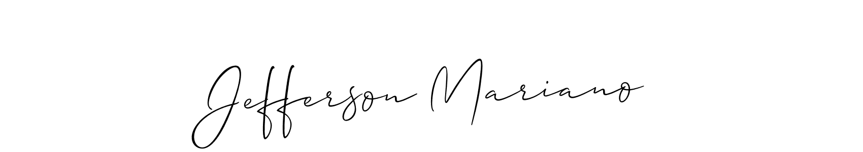 Jefferson Mariano stylish signature style. Best Handwritten Sign (Allison_Script) for my name. Handwritten Signature Collection Ideas for my name Jefferson Mariano. Jefferson Mariano signature style 2 images and pictures png