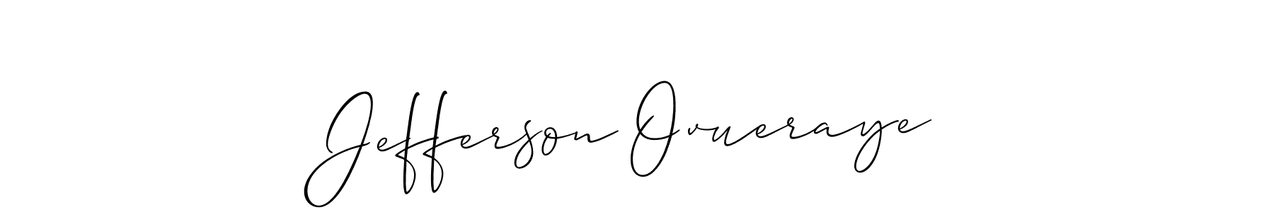 Create a beautiful signature design for name Jefferson Ovueraye. With this signature (Allison_Script) fonts, you can make a handwritten signature for free. Jefferson Ovueraye signature style 2 images and pictures png