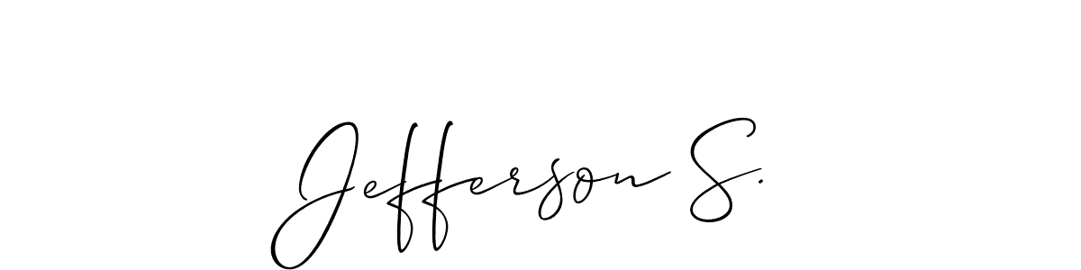 Also we have Jefferson S. name is the best signature style. Create professional handwritten signature collection using Allison_Script autograph style. Jefferson S. signature style 2 images and pictures png