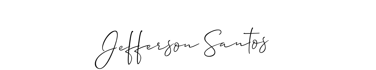 Allison_Script is a professional signature style that is perfect for those who want to add a touch of class to their signature. It is also a great choice for those who want to make their signature more unique. Get Jefferson Santos name to fancy signature for free. Jefferson Santos signature style 2 images and pictures png