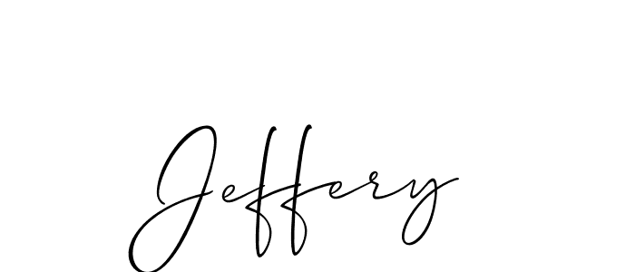 Design your own signature with our free online signature maker. With this signature software, you can create a handwritten (Allison_Script) signature for name Jeffery. Jeffery signature style 2 images and pictures png